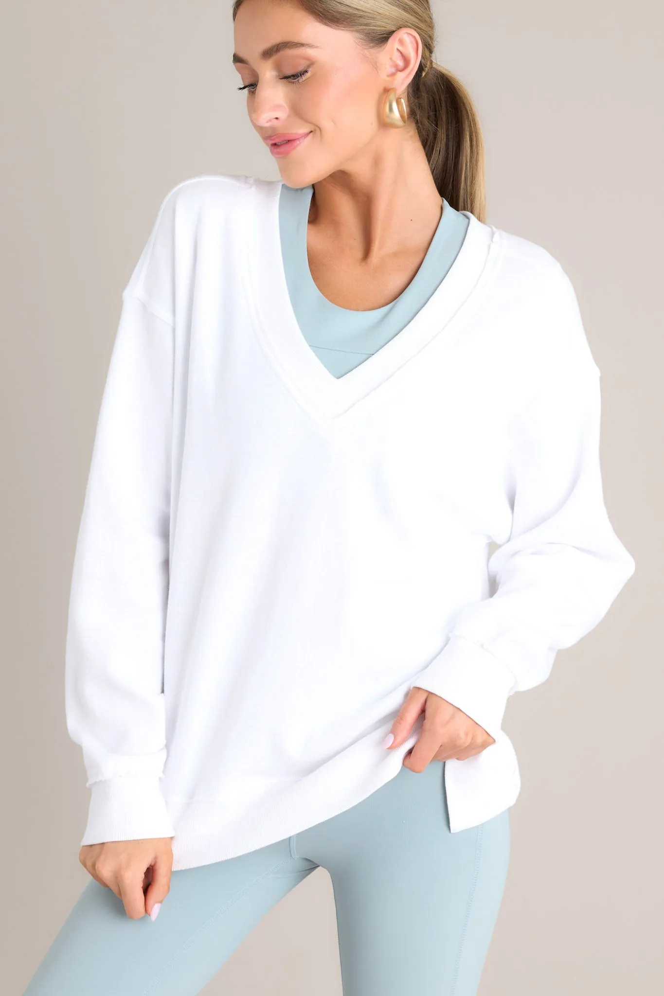 Z-Supply Double Take White Sweatshirt
