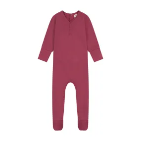 Zeebra Kids Berry Henley Footie Pajamas